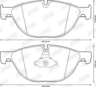 Jurid 573292J-AS - Комплект спирачно феродо, дискови спирачки vvparts.bg