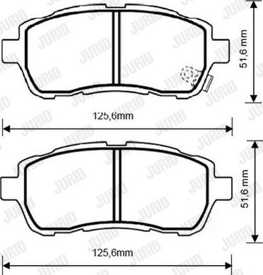 Jurid 573249D - Комплект спирачно феродо, дискови спирачки vvparts.bg