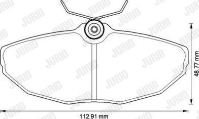 Jurid 573256J - Комплект спирачно феродо, дискови спирачки vvparts.bg