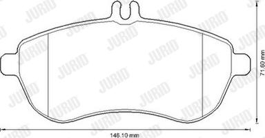 Jurid 573257JC - Комплект спирачно феродо, дискови спирачки vvparts.bg