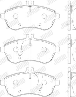 Jurid 573257J - Комплект спирачно феродо, дискови спирачки vvparts.bg