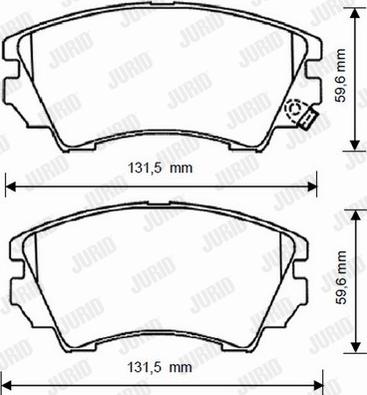 Jurid 573269JC - Комплект спирачно феродо, дискови спирачки vvparts.bg