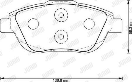 Jurid 573264JC - Комплект спирачно феродо, дискови спирачки vvparts.bg