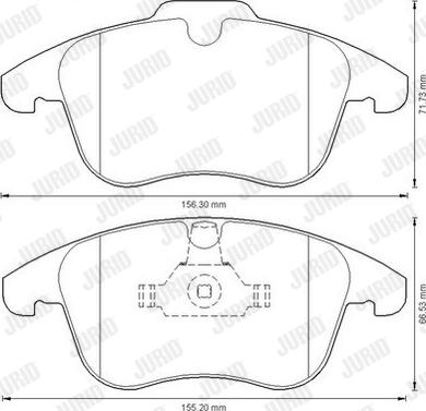 Jurid 573201JC - Комплект спирачно феродо, дискови спирачки vvparts.bg