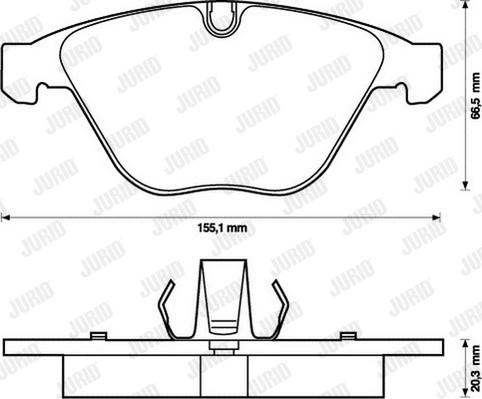 Jurid 573210J-AS - Комплект спирачно феродо, дискови спирачки vvparts.bg