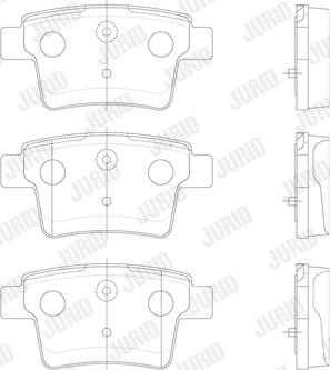 Jurid 573218J - Комплект спирачно феродо, дискови спирачки vvparts.bg