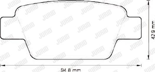 Jurid 573212J - Комплект спирачно феродо, дискови спирачки vvparts.bg