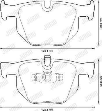 Jurid 573285J - Комплект спирачно феродо, дискови спирачки vvparts.bg