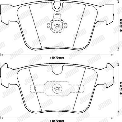 Jurid 573232J-AS - Комплект спирачно феродо, дискови спирачки vvparts.bg