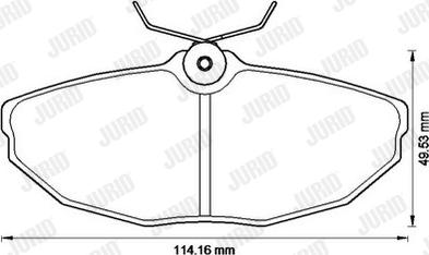 Jurid 573237JC - Комплект спирачно феродо, дискови спирачки vvparts.bg