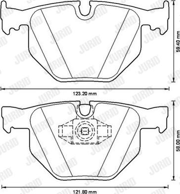 Jurid 573228J - Комплект спирачно феродо, дискови спирачки vvparts.bg