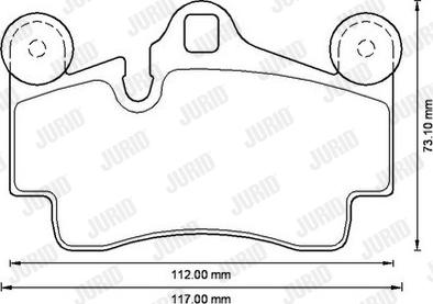 Jurid 573227JC - Комплект спирачно феродо, дискови спирачки vvparts.bg