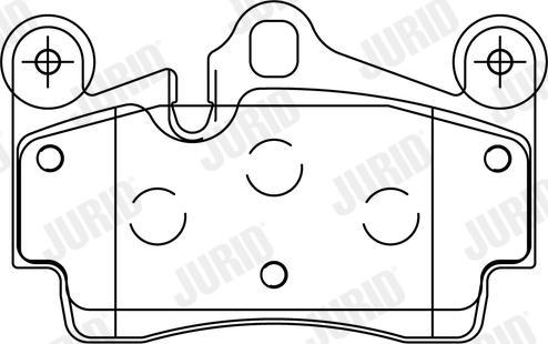 Jurid 573227J - Комплект спирачно феродо, дискови спирачки vvparts.bg