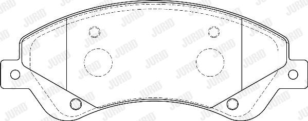 Jurid 573276D - Комплект спирачно феродо, дискови спирачки vvparts.bg