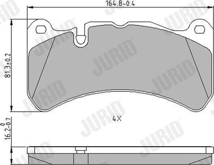 Jurid 573799J - Комплект спирачно феродо, дискови спирачки vvparts.bg