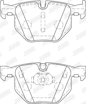 Jurid 573744J - Комплект спирачно феродо, дискови спирачки vvparts.bg