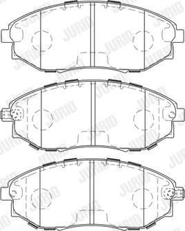 Jurid 573751J - Комплект спирачно феродо, дискови спирачки vvparts.bg