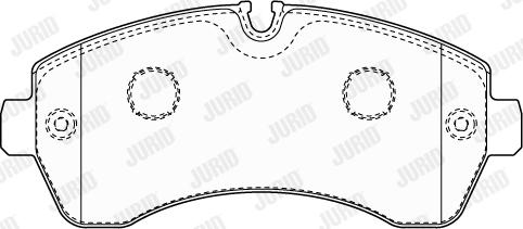 Jurid 573761J - Комплект спирачно феродо, дискови спирачки vvparts.bg
