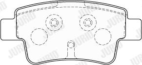 Jurid 573780J - Комплект спирачно феродо, дискови спирачки vvparts.bg