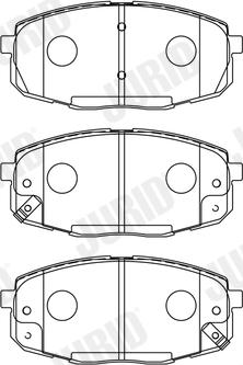 Jurid 573730J - Комплект спирачно феродо, дискови спирачки vvparts.bg