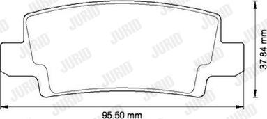 Jurid 572492J - Комплект спирачно феродо, дискови спирачки vvparts.bg