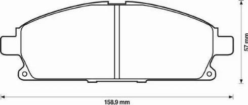 Jurid 572466J-AS - Комплект спирачно феродо, дискови спирачки vvparts.bg