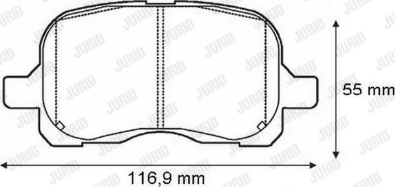 Jurid 572468J - Комплект спирачно феродо, дискови спирачки vvparts.bg