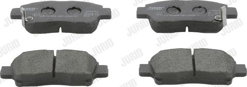 Jurid 572404J - Комплект спирачно феродо, дискови спирачки vvparts.bg