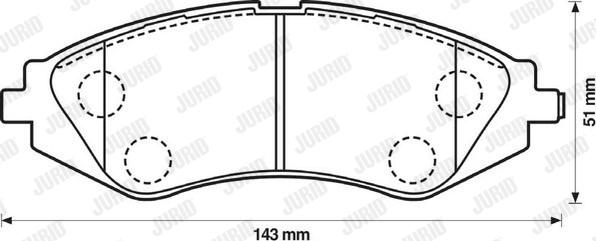 Jurid 572403J - Комплект спирачно феродо, дискови спирачки vvparts.bg