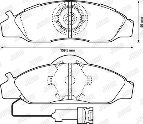 Jurid 572416J - Комплект спирачно феродо, дискови спирачки vvparts.bg