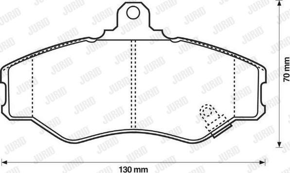 Jurid 572411J - Комплект спирачно феродо, дискови спирачки vvparts.bg