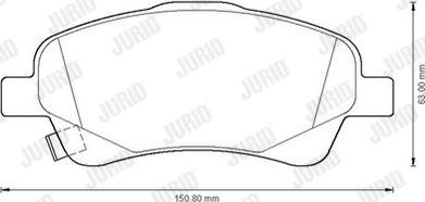 Jurid 572485J - Комплект спирачно феродо, дискови спирачки vvparts.bg