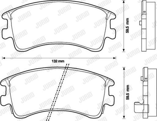 Jurid 572482J - Комплект спирачно феродо, дискови спирачки vvparts.bg