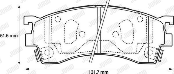 Jurid 572434J - Комплект спирачно феродо, дискови спирачки vvparts.bg