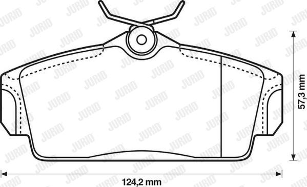 Jurid 572422J - Комплект спирачно феродо, дискови спирачки vvparts.bg