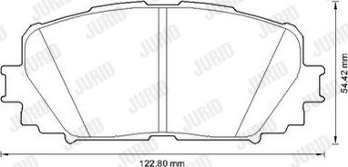 Jurid 572594J - Комплект спирачно феродо, дискови спирачки vvparts.bg