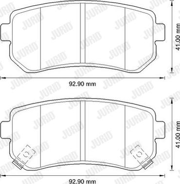 Jurid 572590JC - Комплект спирачно феродо, дискови спирачки vvparts.bg