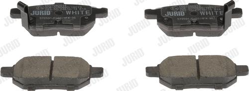 Jurid 572591JC - Комплект спирачно феродо, дискови спирачки vvparts.bg