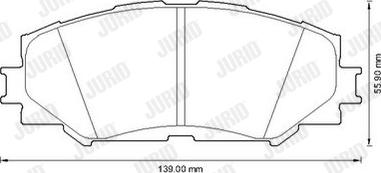 Jurid 572598JC - Комплект спирачно феродо, дискови спирачки vvparts.bg