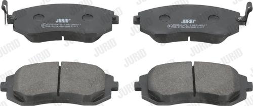 Jurid 572550J - Комплект спирачно феродо, дискови спирачки vvparts.bg
