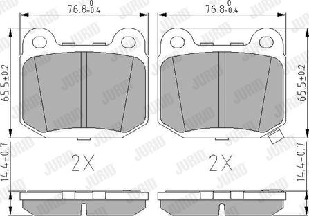 Jurid 572558J - Комплект спирачно феродо, дискови спирачки vvparts.bg