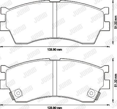 Jurid 572560J - Комплект спирачно феродо, дискови спирачки vvparts.bg