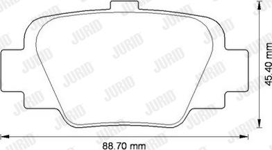 Jurid 572568J - Комплект спирачно феродо, дискови спирачки vvparts.bg