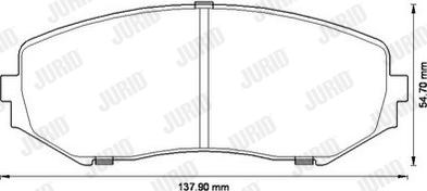 Jurid 572584J - Комплект спирачно феродо, дискови спирачки vvparts.bg