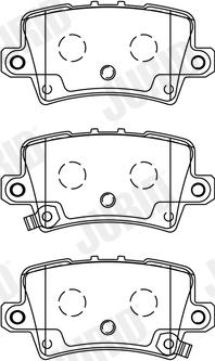 Jurid 572580J - Комплект спирачно феродо, дискови спирачки vvparts.bg