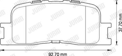 Jurid 572583J - Комплект спирачно феродо, дискови спирачки vvparts.bg