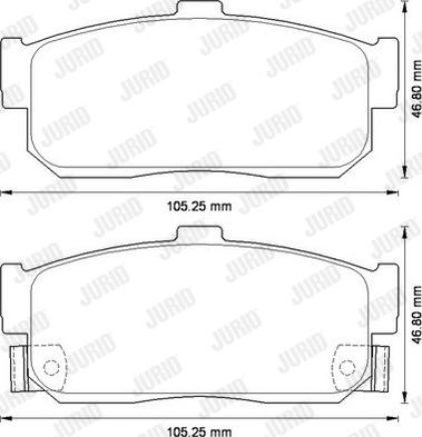 Jurid 572582J - Комплект спирачно феродо, дискови спирачки vvparts.bg