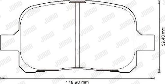 Jurid 572538J - Комплект спирачно феродо, дискови спирачки vvparts.bg