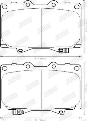 Jurid 572528J - Комплект спирачно феродо, дискови спирачки vvparts.bg