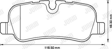 Jurid 572522J - Комплект спирачно феродо, дискови спирачки vvparts.bg